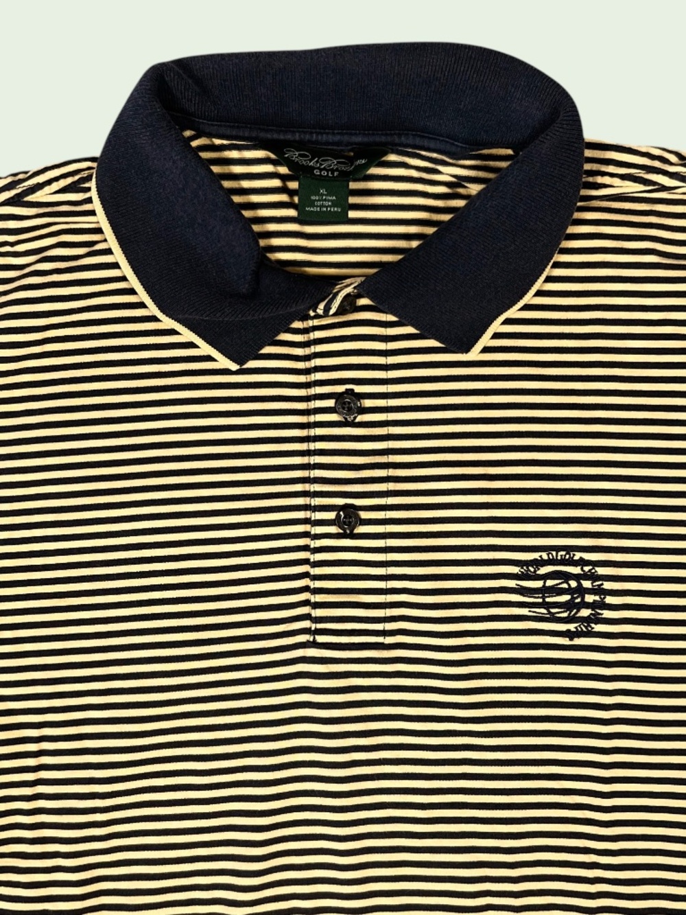 Brooks Brothers Golf Pima Cotton Polo Shirt Men XL Accenture World Champsionship